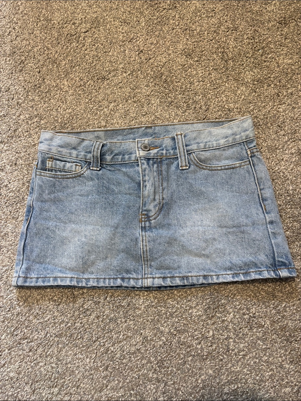 Brandy Melville Light Blue Denim Mini Skirt